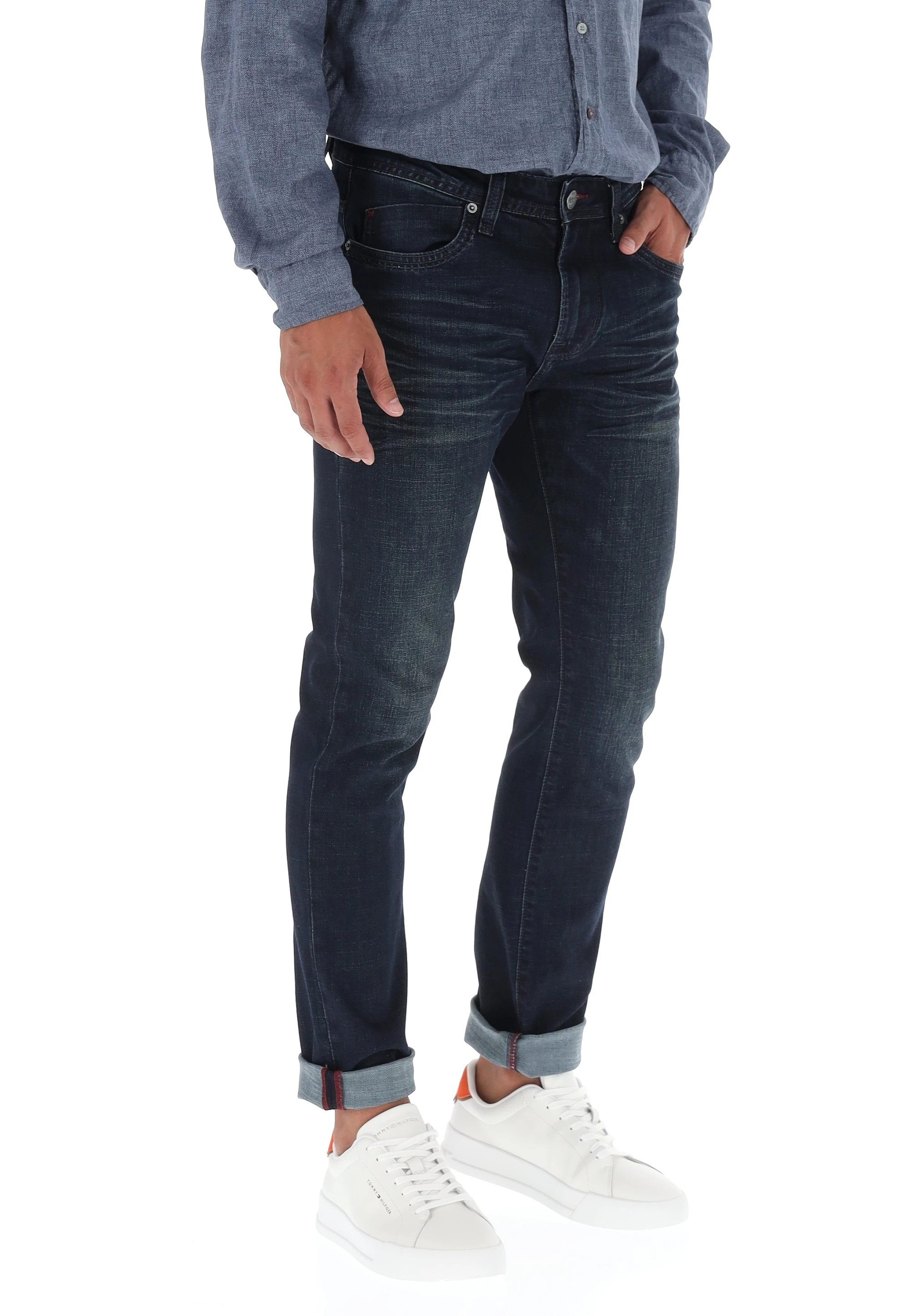 Jeans slim fit KeyJey da uomo lavaggio scuro 468055103
